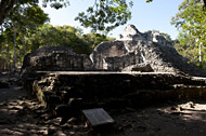 Temple IV at Xpuhil Ruins - xpuhil mayan ruins,xpuhil mayan temple,mayan temple pictures,mayan ruins photos
